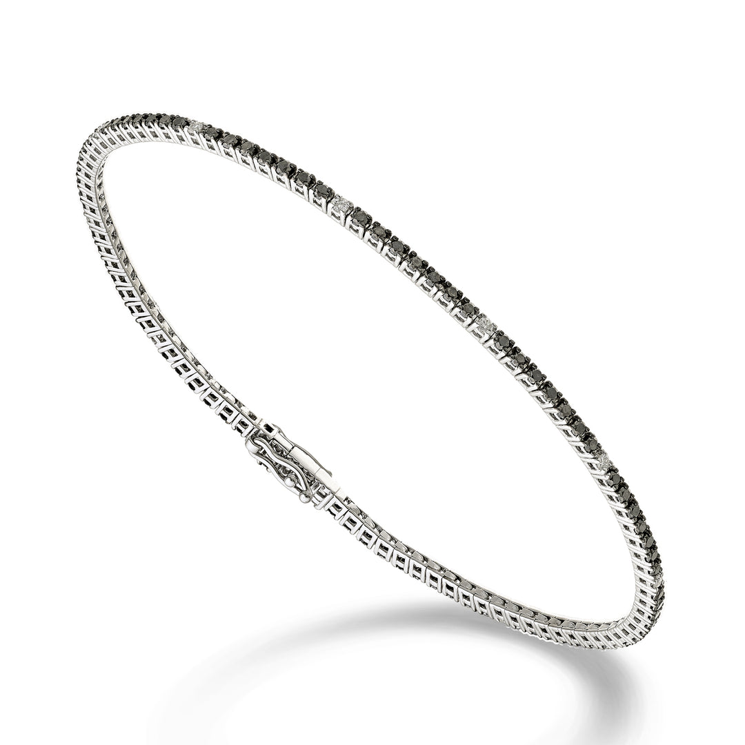 Mikiko br tennis 18k diam. svarta ct.0.90 diamanter ct.0.13 cm.17.2 - 94 inställningar MBTF0011BKDIO4