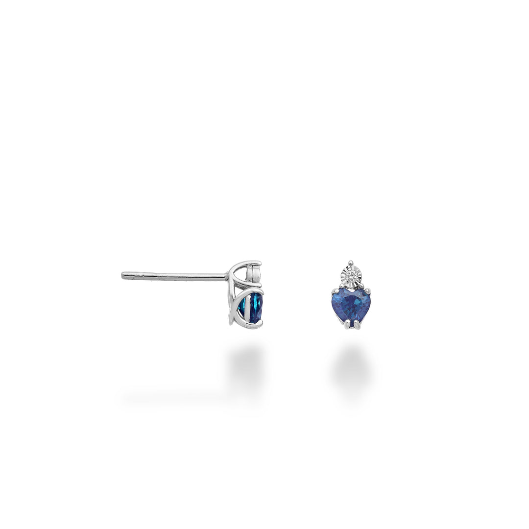 Nihama oder 18 Karat Saphirherz 4x4 mit Diamant NO5179O4ZFR