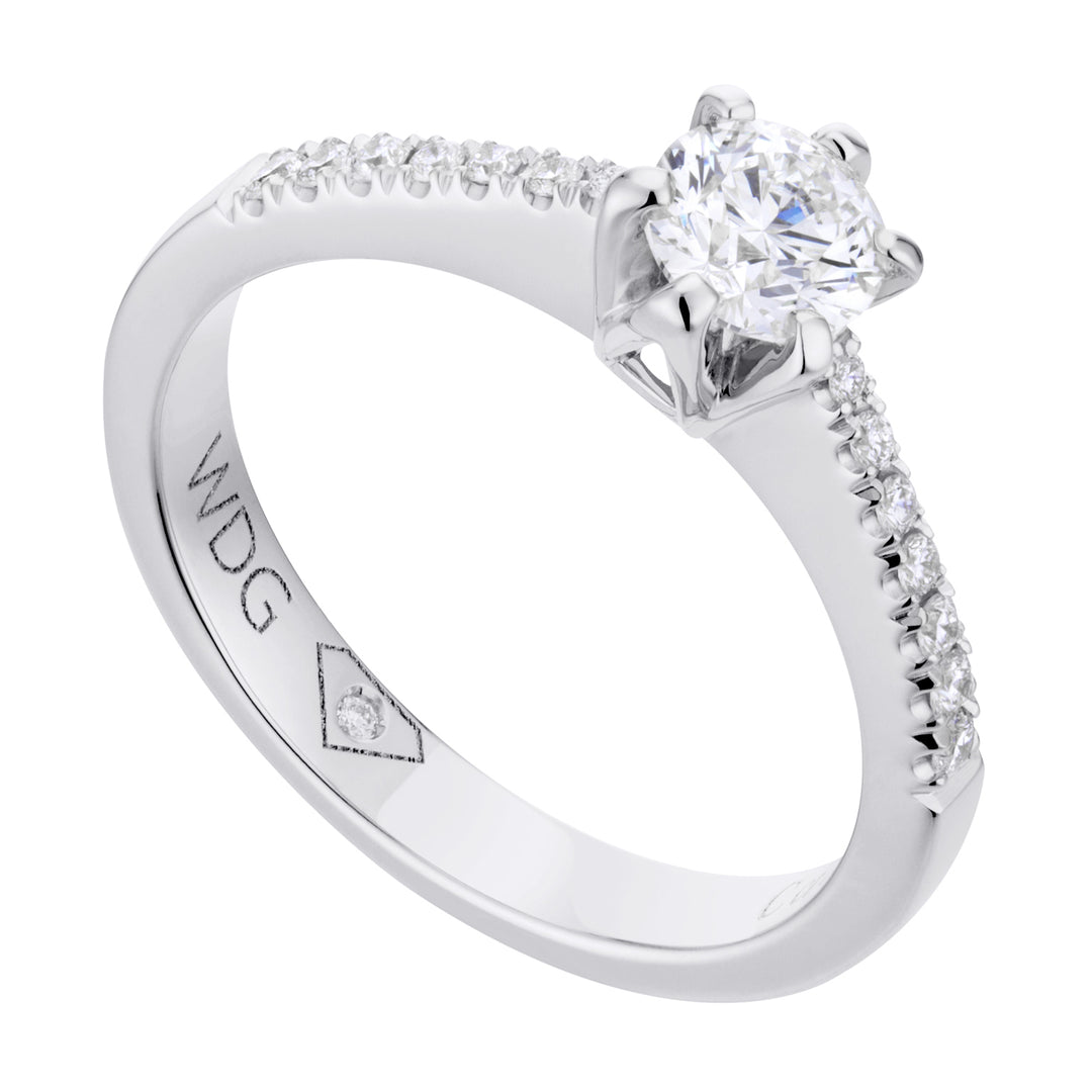Golay 6-point solitaire ring with recessed shank. diam ASLC1830-19350110026