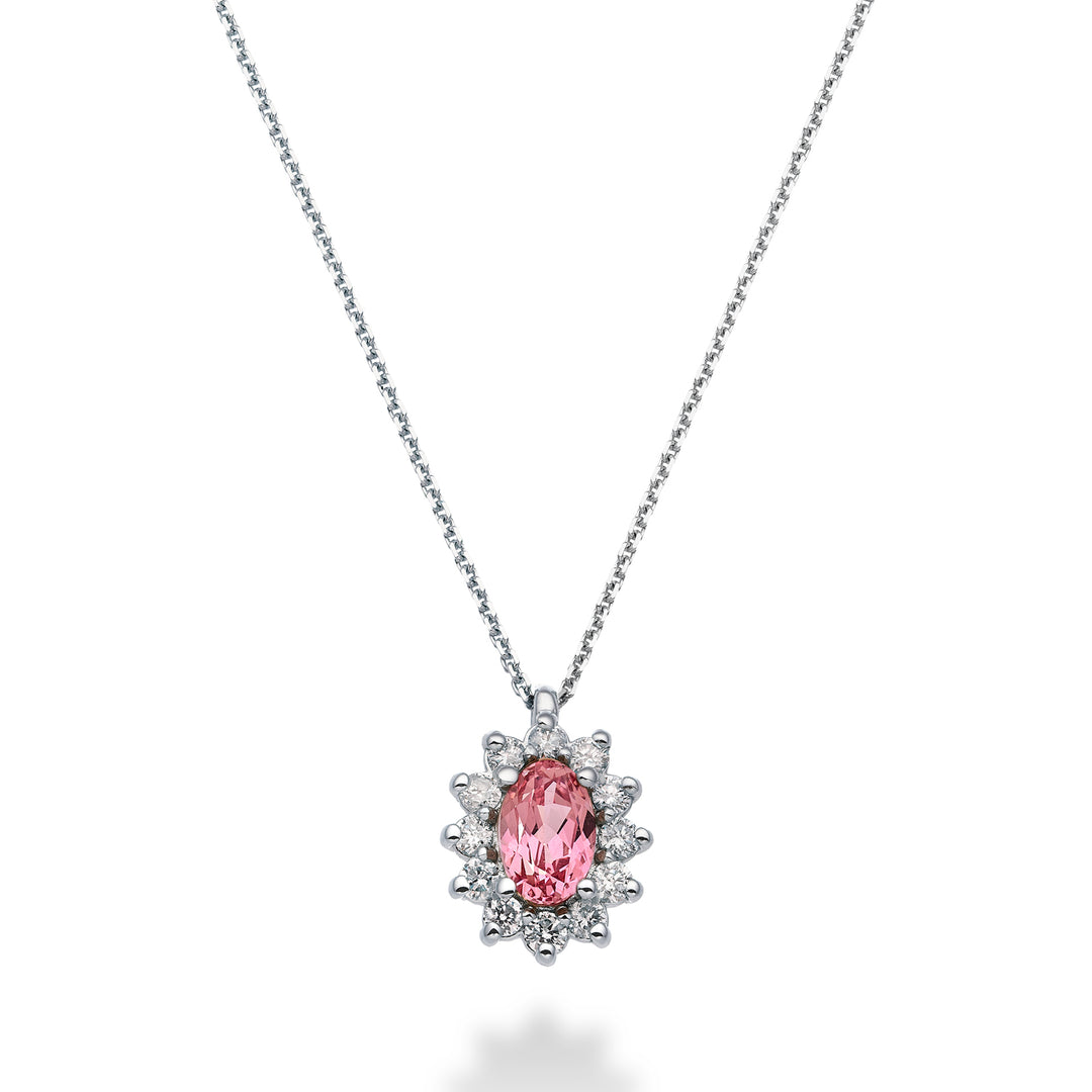 Mikiko cl 18k ovaler rosa Saphir 6x4 ct.0,60 Durchm. ct.0,23 MD5047O4ZFRP