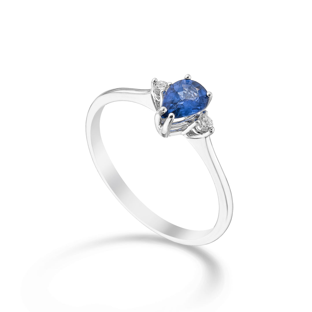 Mikiko en 9k safir drop 6x4 och sidodiamanter MA5217R4ZFD