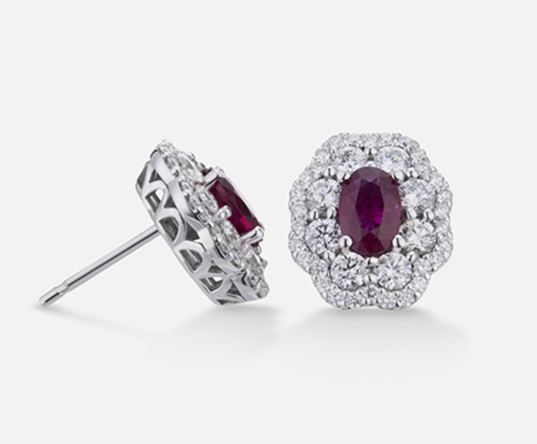 Nihama oder 18k Rubin n. oval 6x4 ct.1,14 dia ct.1,26 NO5036O4RBN114