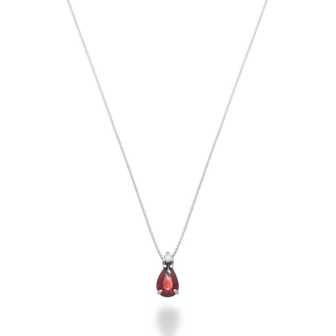 Nihama cl 9k rubin n. 6x4 drop med diamant ND5191R4RBN042