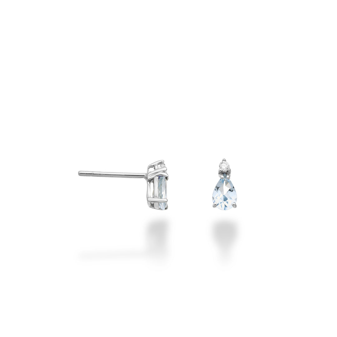 Mikiko oder 9k Aquamarin Tropfen 6x4 und Diamant MO5170R4AM