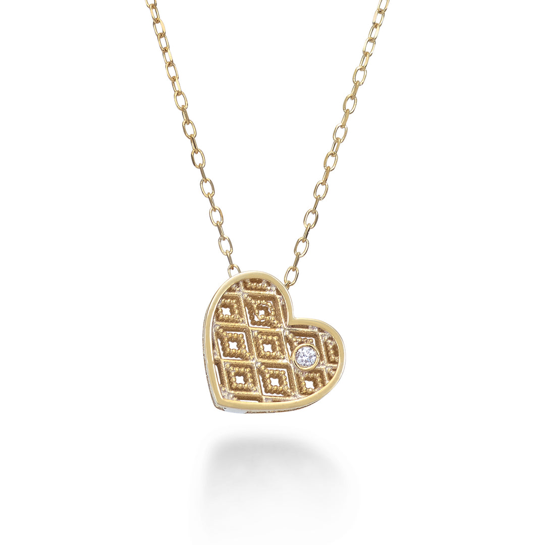 Mikiko cl 18k Gelbgold Herzdiam. ct.0,01 MDHEART1