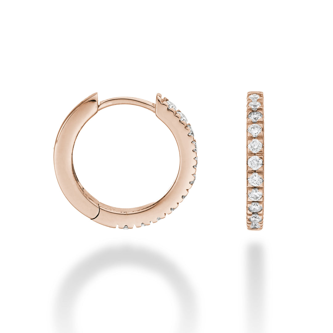 Nihama oder 18 Karat ct.0,35 Roségold, Größe 4, Durchm. Ost. 15 mm NO5079O3BR035-4