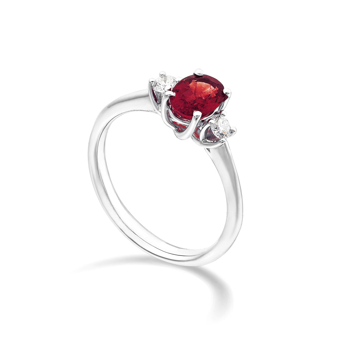 Golay trilogy ring scal ruby ov 5x4 and diamonds +11.5 ATRS438DRU54-24270110097