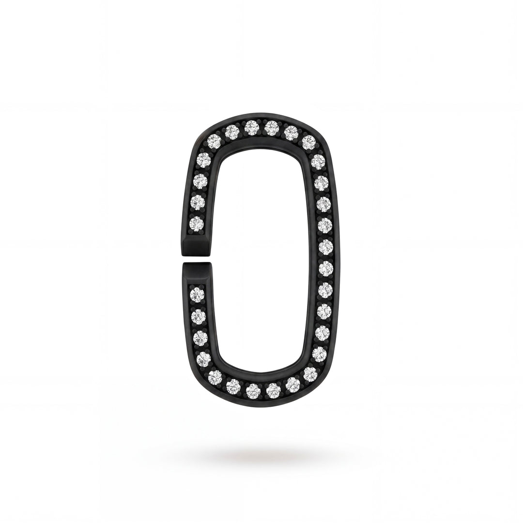 Golay stor ring i titanium prydet med diamanter GMIMAGTITBIGDI