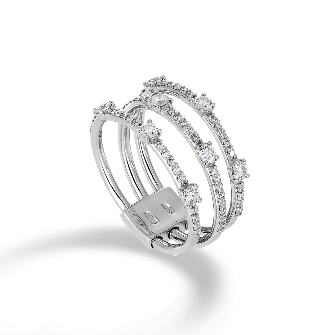 Golay multi-rækket tre-rækket diamantring ATM002DI-21272110055