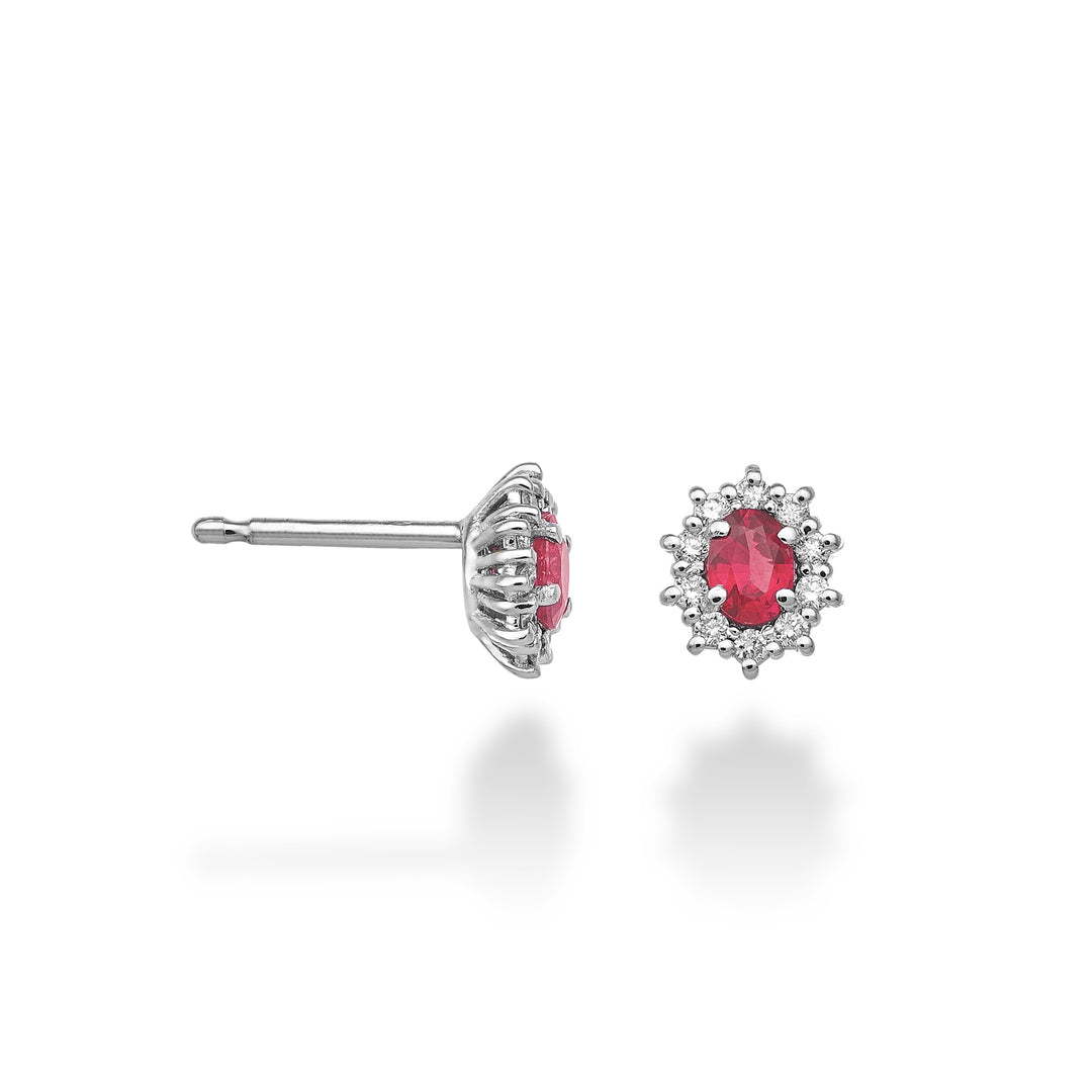 Nihama eller 9k ruby ​​n. oval 4x3 ct.0,40 diam. 0,16 ct NO5103R4RBN