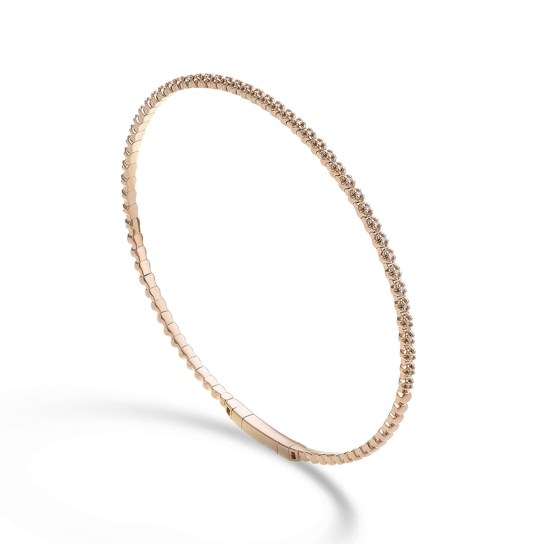 Golay br 18k tennis flex halvvarv diam. 0,12 ct roséguld 17 cm GBFLEX005DIO3