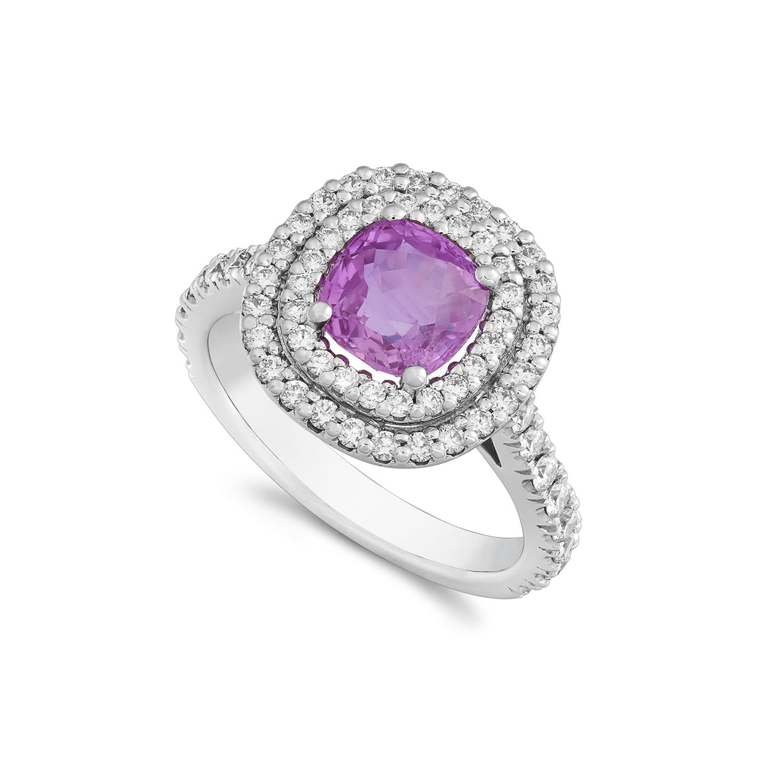 Golay-Ring mit Zaff-Rosa-Kissen, 7 x 7 Doppelkonturen und APU466DIZP-22049110004