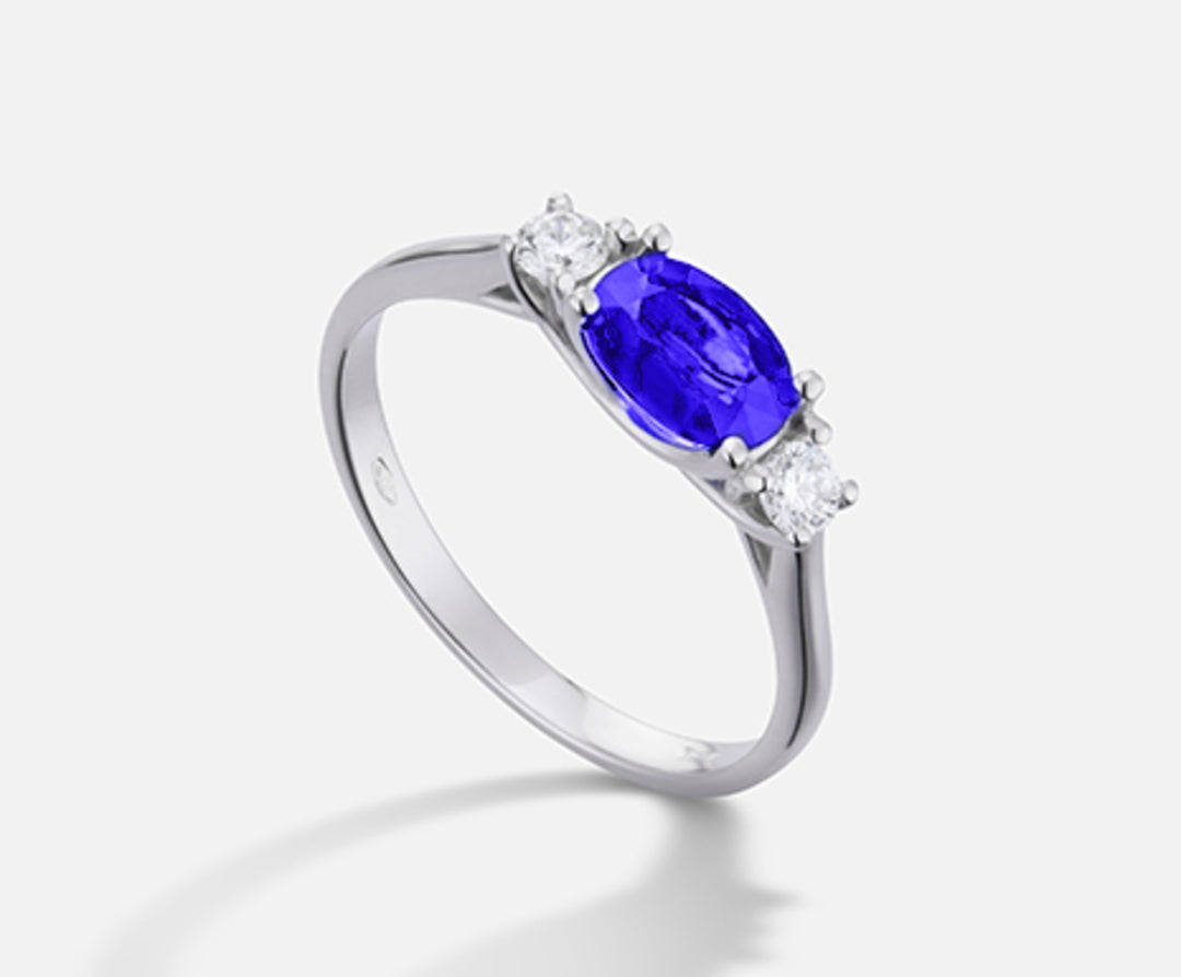Mikiko og 18k tanzanite n. oval 7x5 ct.0.60 dia ct.0.16 MA5113O4TZN