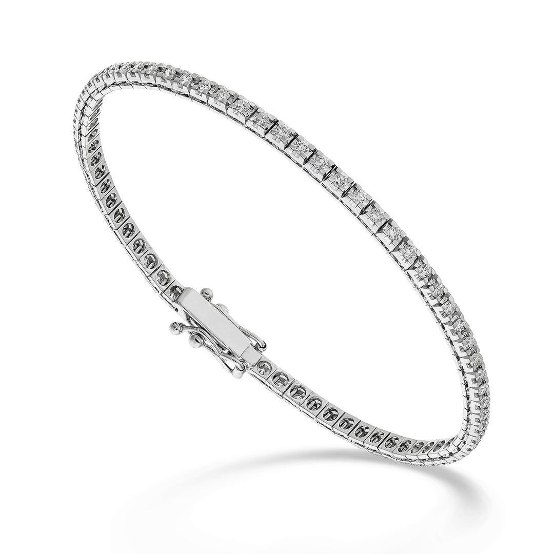 World Diamond Group pyramid bezel tennisarmband 300 mm 17,5 cm BTQ069DI200-23027110024