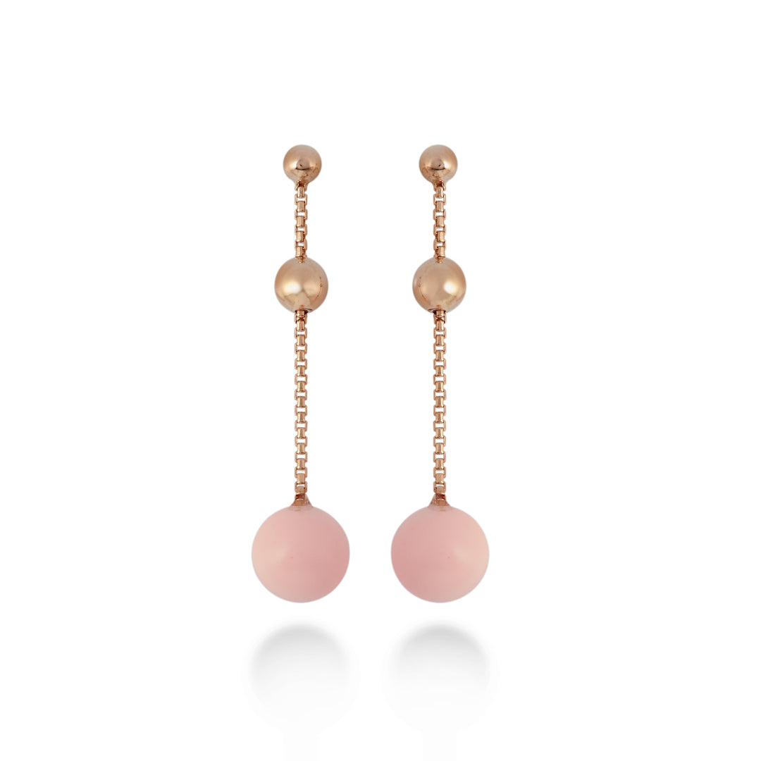 Nihama eller ag925 rosa korallagglomerat 10mm NO7636A3CORALLO