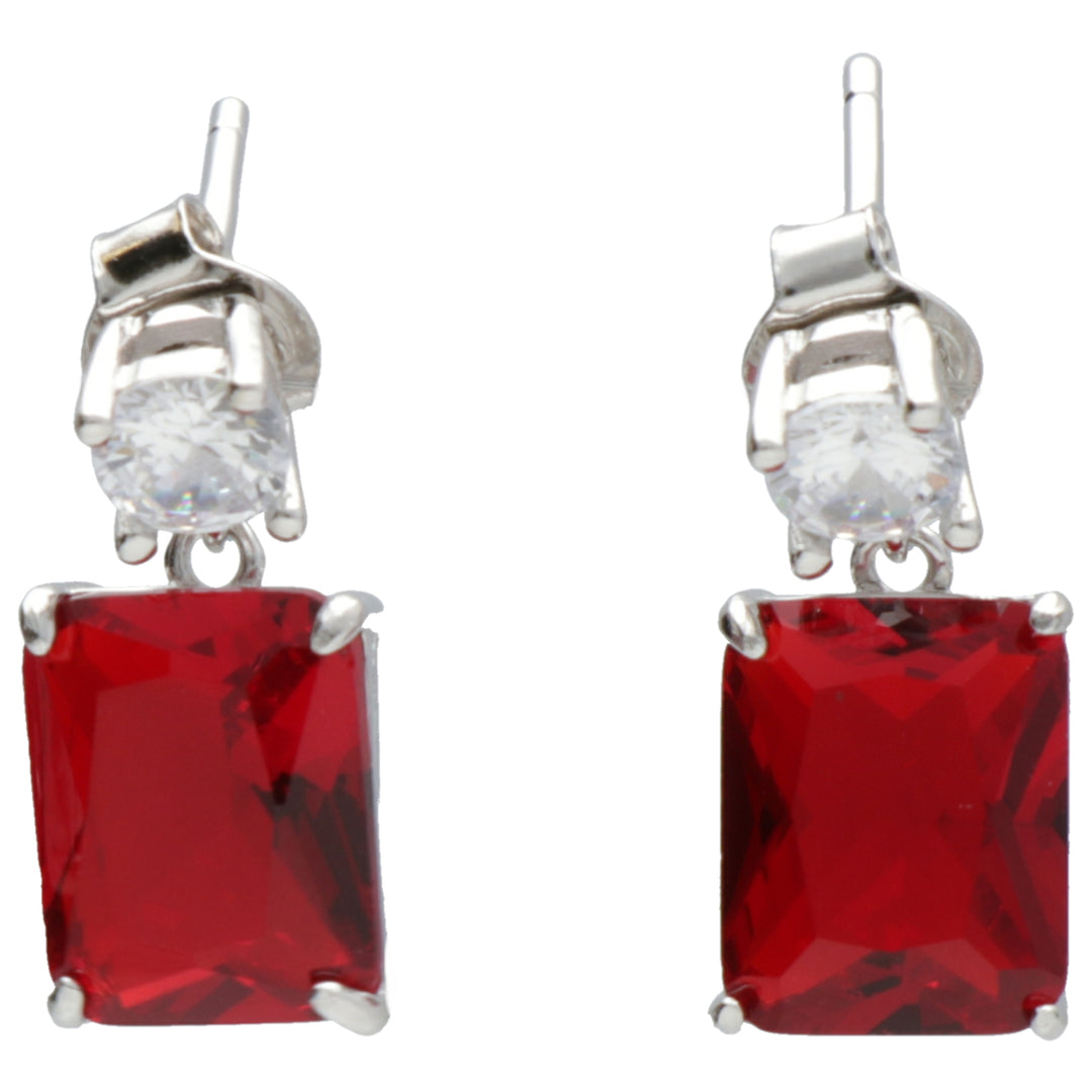 Nihama oder AG925 Edelstein Swarovski weiß und rot NO7623A4RED00