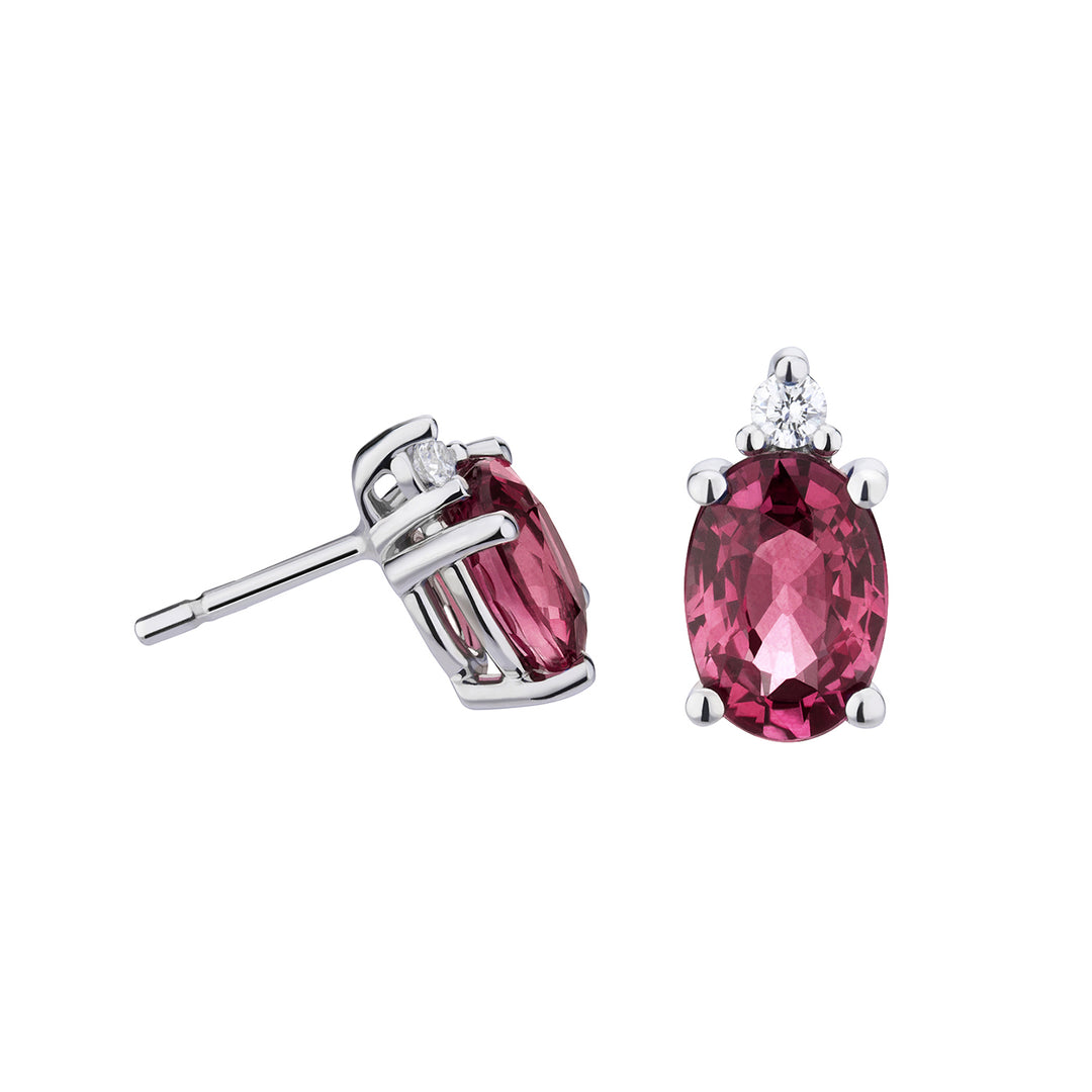 Golay 6x4 oval ruby earrings and diamonds OCL092DIRU1-20051110101