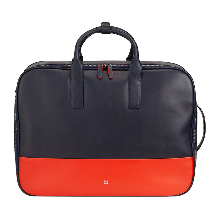 Dudu travel suitcase for men in high quality leather woman, 33 -liter travel backpack, hand luggage, shoulder bag with zip zip