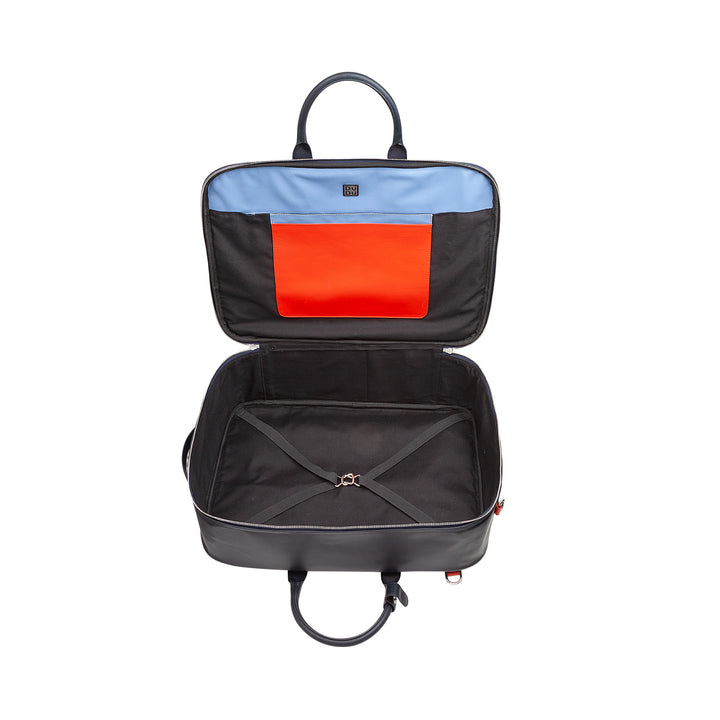 Dudu travel suitcase for men in high quality leather woman, 33 -liter travel backpack, hand luggage, shoulder bag with zip zip