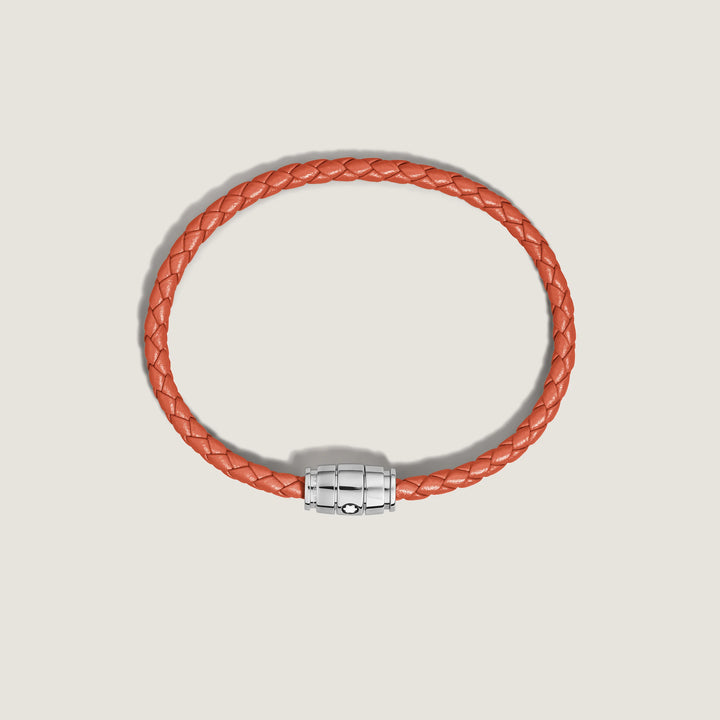 Montblanc 3-ring stål och Meisterstück Cayenne läderarmband storlek M 13429163