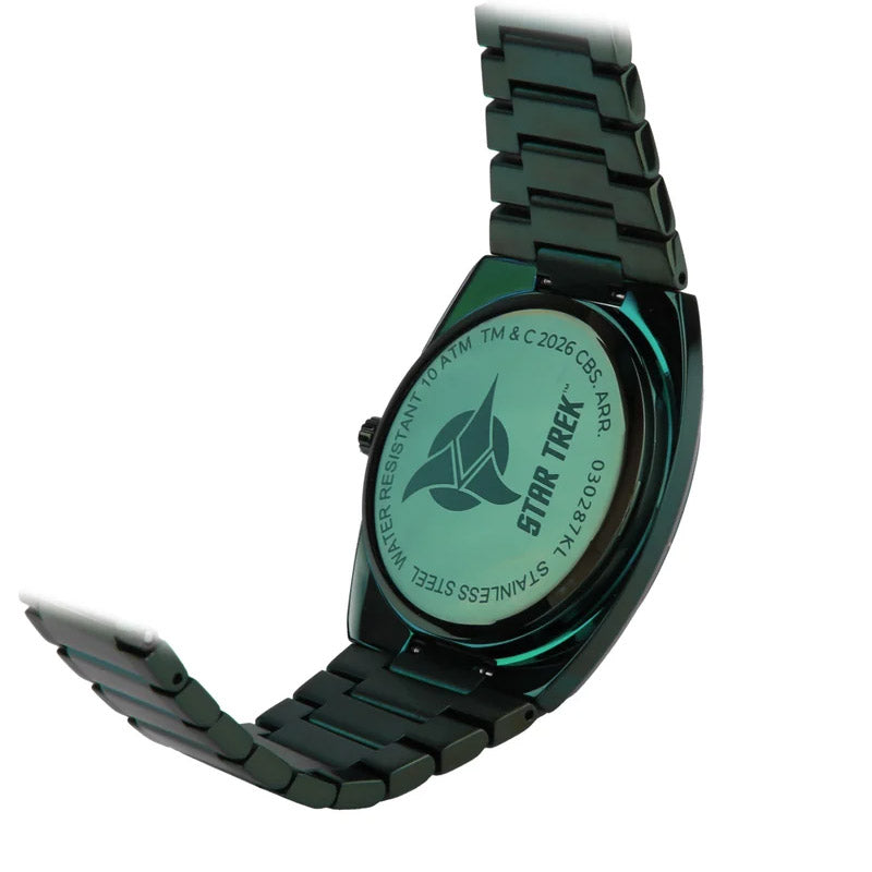 Lorenz STAR TREK Klingon Uhr 40x36 mm grüner Quarzstahl, grünes PVD-Finish 030287KL
