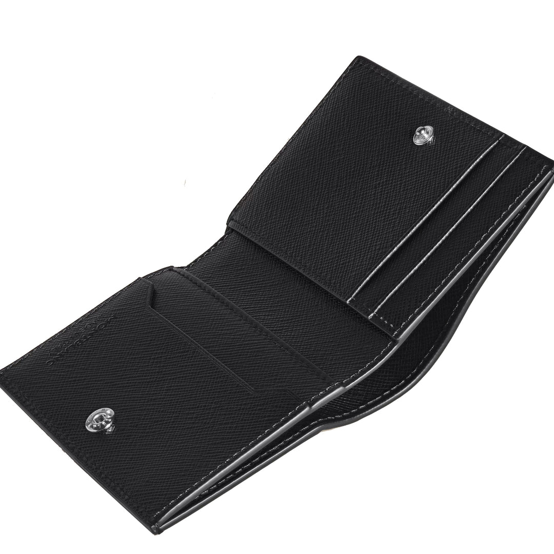 Montblanc mini plånbok 4 fickor Sartorial läder tweedblå 220382