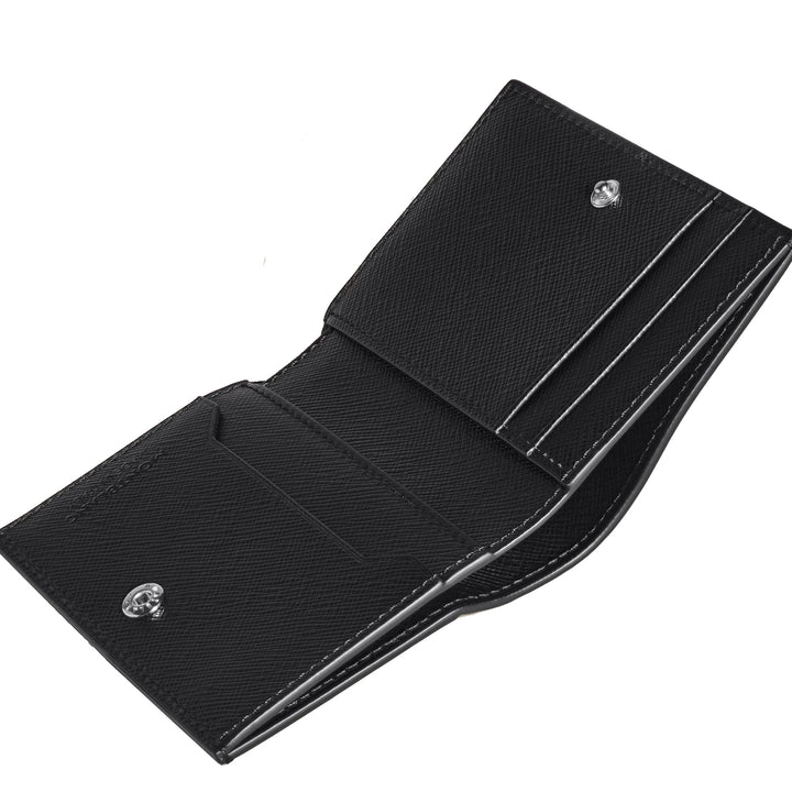 Montblanc mini plånbok 4 fickor Sartorial läder tweedblå 220382