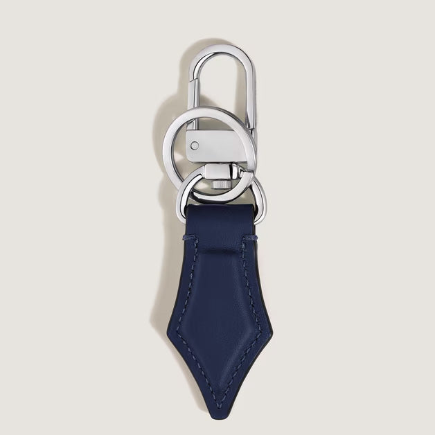 Montblanc nib-shaped key ring in ink blue Sartorial leather 221294