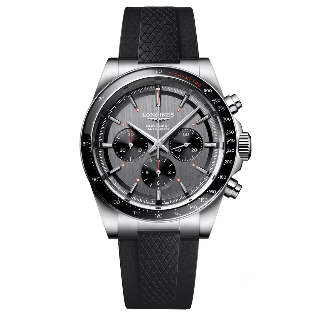 Longines Conquest Chrono Ski Edition 42mm Automatisk grå stål L3.836.4.52.9