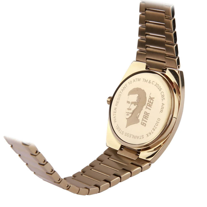 Lorenz STAR TREK Command-klocka 40x36 mm grönt kvartsstål guld PVD-finish 030287KK