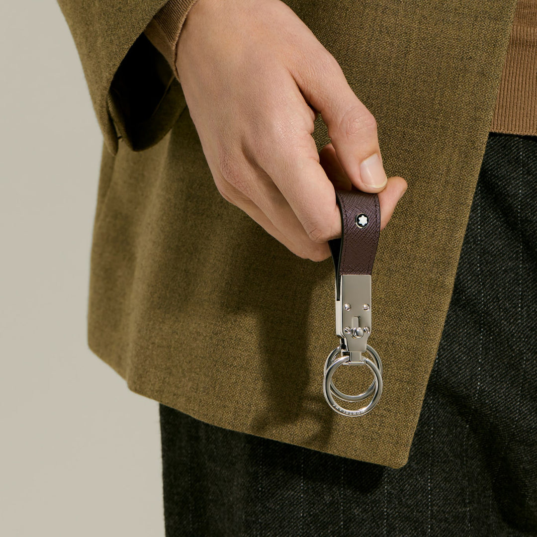 Montblanc Sartorial Nyckelring i ebenholts läder 223073