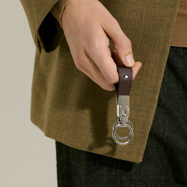 Montblanc Sartorial Nyckelring i ebenholts läder 223073