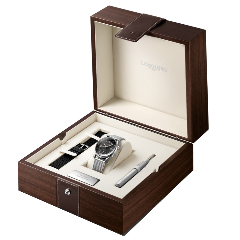 Longines ur Legend Diver 59 42mm sort automatisk stål L3.795.4.59.9