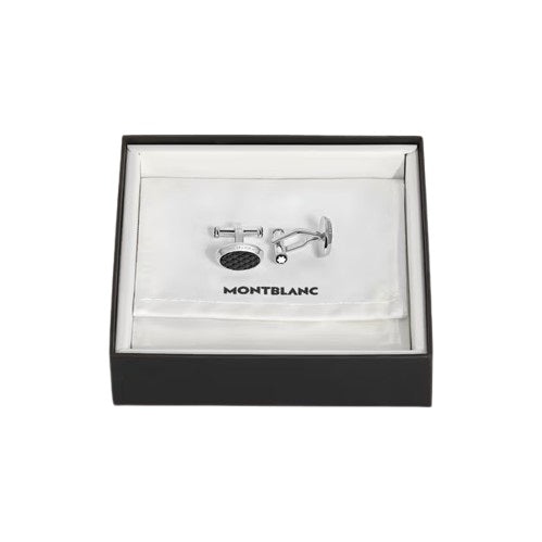 Montblanc ovale manchetknapper Meisterstück stål 134468