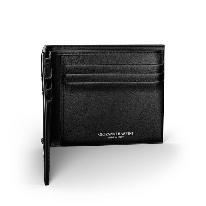 Giovanni Raspini plånbok i svart krokodil 925 silver L0024