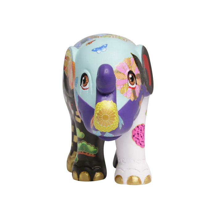 Elephant Parade elephant Happy Kiku 15cm Limited Edition By Chris Chun UK National Tour 2013 HAPPY KIKU 15