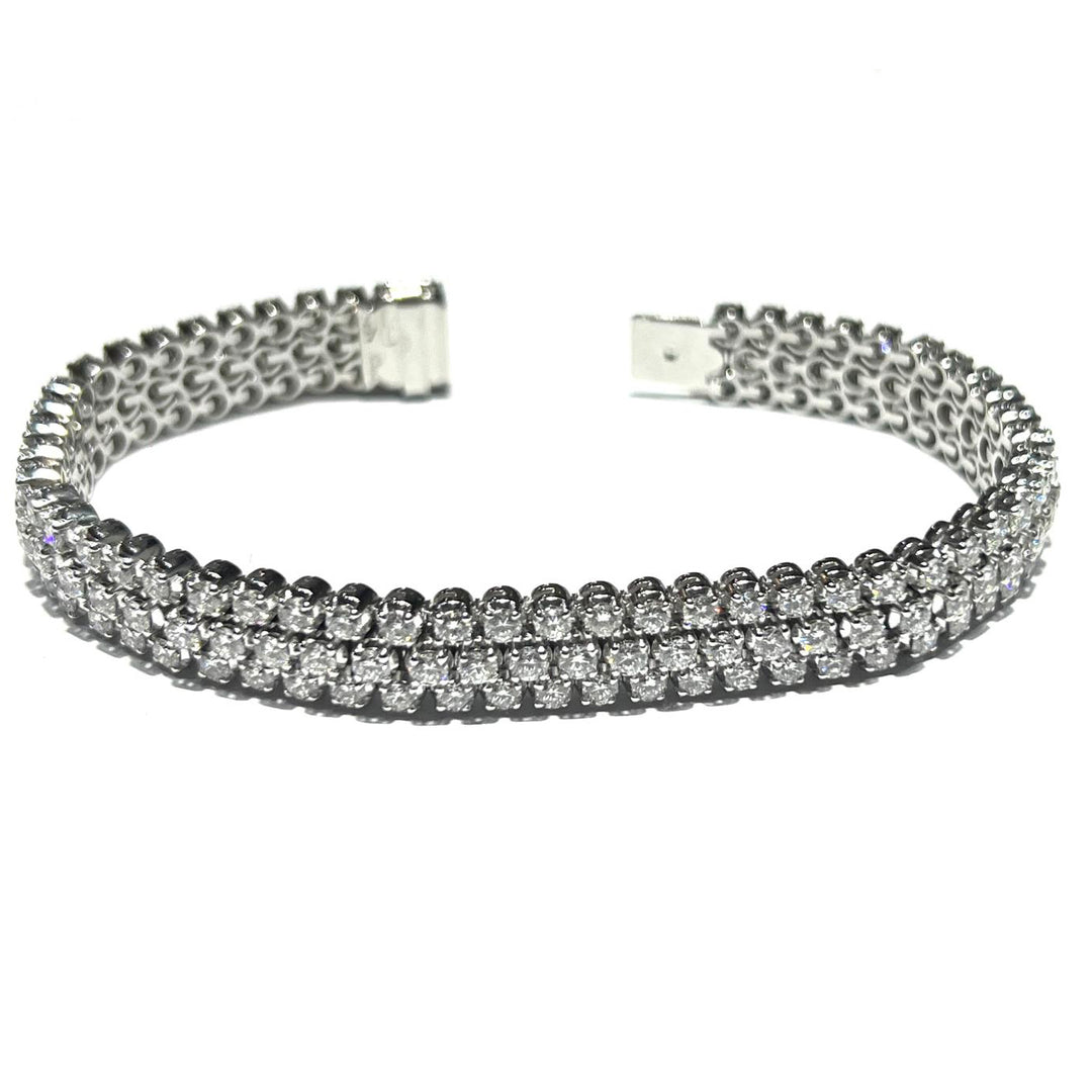 18 karat guld trippeldiamant tennisarmband linser FCBT02890