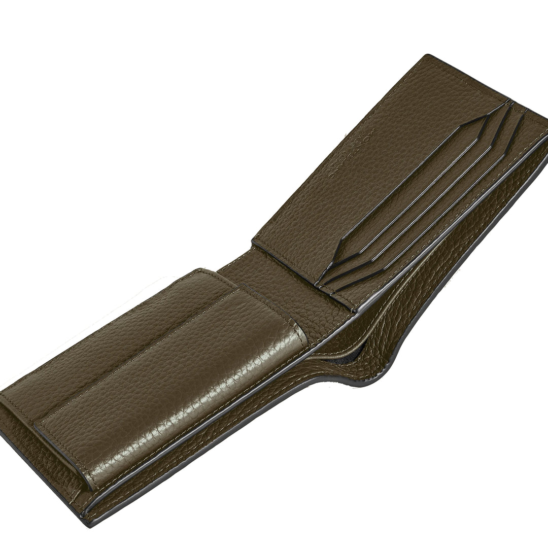 Montblanc plånbok med myntväska 4 fack khaki 220216