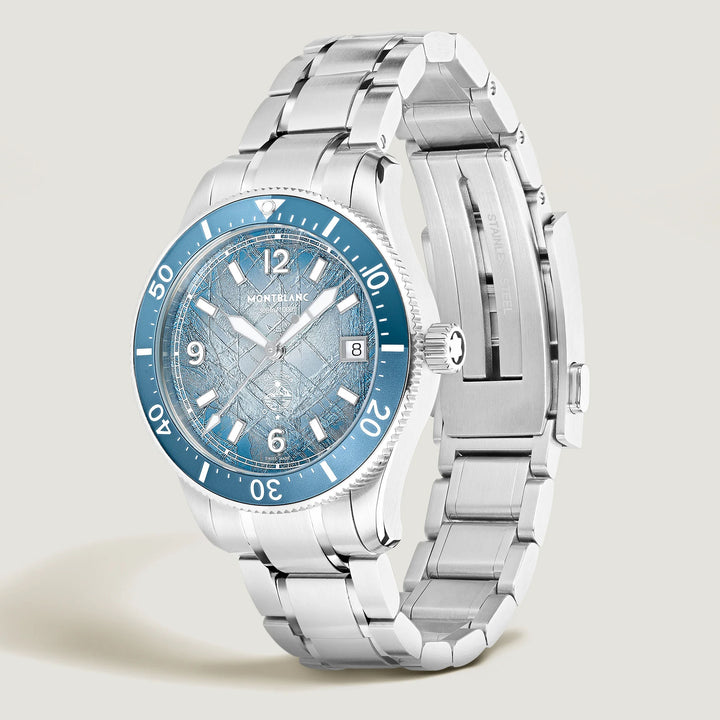 Montblanc watch Iced Sea Automatic Date 0 Oxygen 38mm blue automatic steel 134022