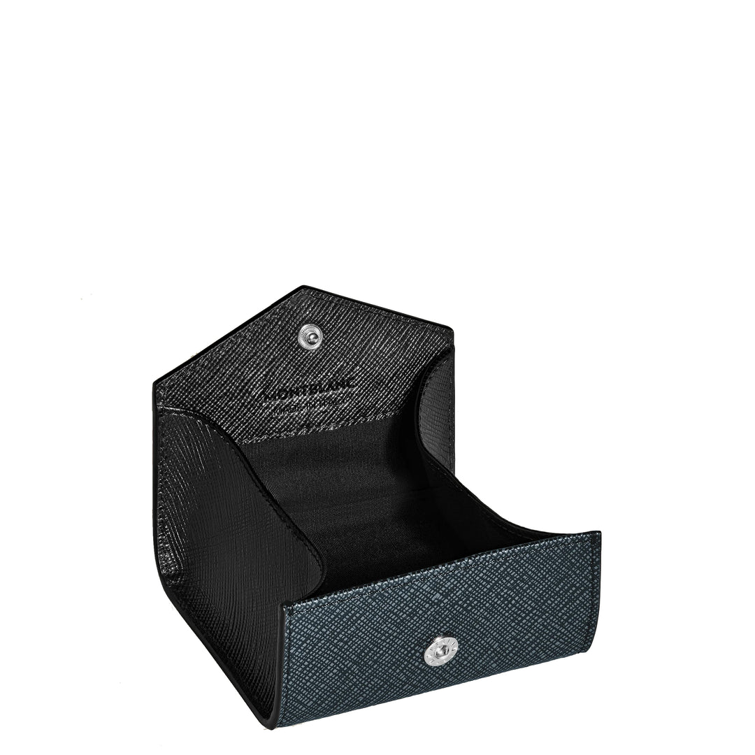 Montblanc Sartorial blå tweed møntpung 220348