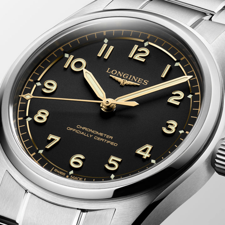 Longines Spirit Pilot 39mm black automatic watch L3.809.4.53.6