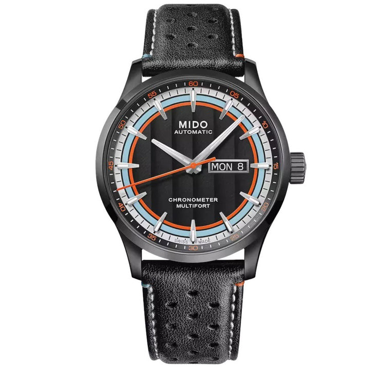 Mido ur Multifort Chronometer 1 Racer 42mm sort automatisk stål sort PVD finish M038.431.36.051.00
