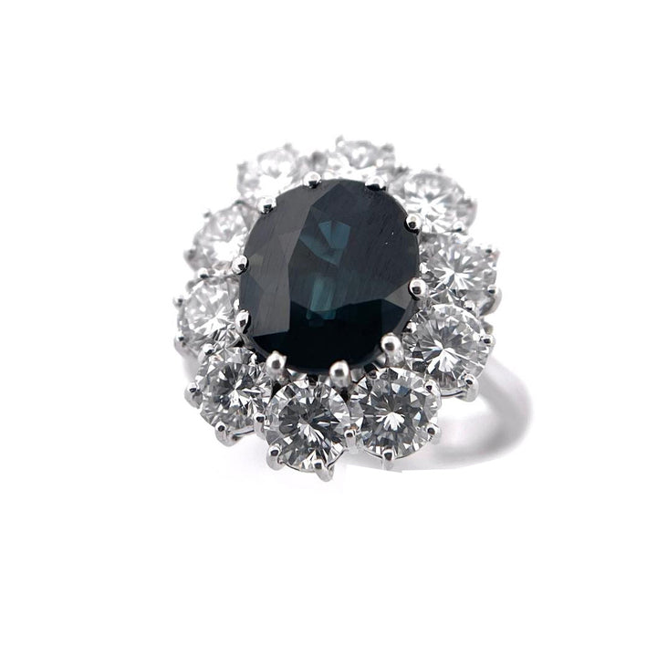 Capodagaglia ring blomst 18kt diamant sapphire 0009ag