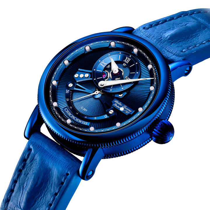 Chronoswiss Open Gear Resec Electric Blue Limited Edition 50pezzi 44mm Blå automatisk finish Finish Blue CH-6926-BLSI
