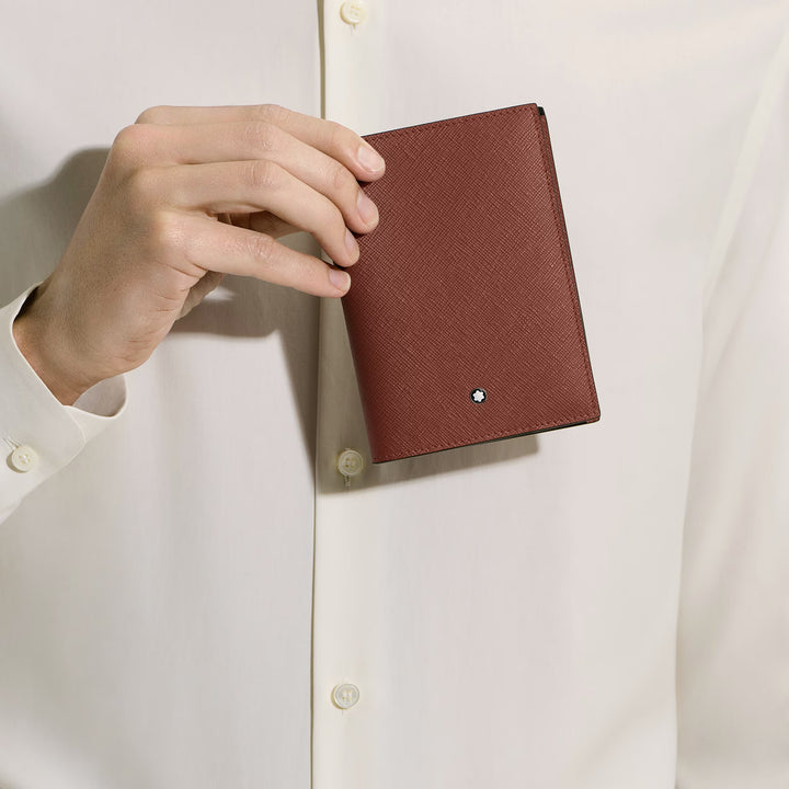 Montblanc Sartorial læder pasholder rød eg 223061