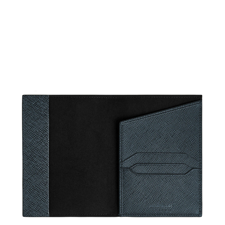 Montblanc Sartorial Tweed Blue Passport Case 220433