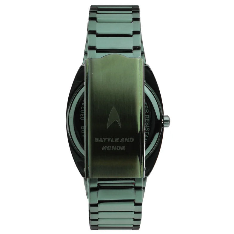 Lorenz STAR TREK Klingon Uhr 40x36 mm grüner Quarzstahl, grünes PVD-Finish 030287KL