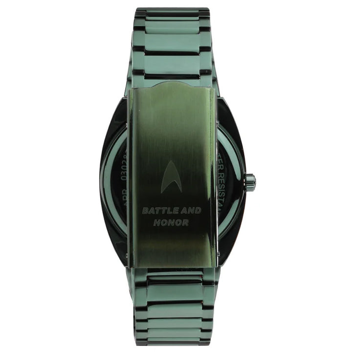Lorenz STAR TREK Klingon Uhr 40x36 mm grüner Quarzstahl, grünes PVD-Finish 030287KL