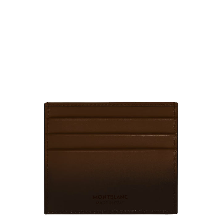 Montblanc kortholder 6 rum Meisterstück skraveret brun 220319