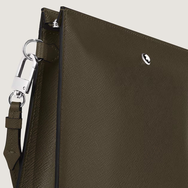 Montblanc Sartorial Kaki læder clutch taske 221566